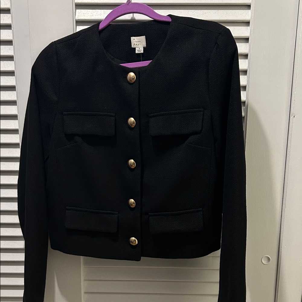 a new day Black Blazer with Gold Buttons
